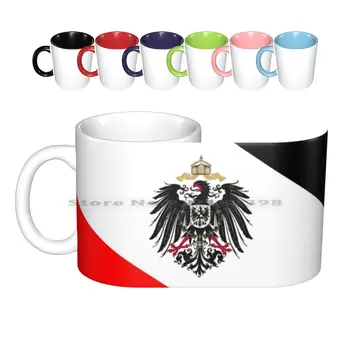 A Német Birodalomnak Kerámia Bögre Kávés Csésze Tej, Tea Bögre Németország Birodalom Hazafi Fekete Fehér Piros Zászló Sas Kreatív Trend