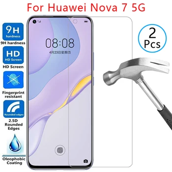 edzett üveg képernyővédő fólia huawei nova 7 5g az esetben fedezi a huawey huawai huawe nova7 6.53 védő telefon coque közelében táska 360