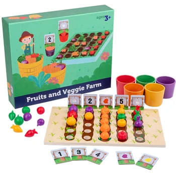 Farm Játék Válogatás Montessori Oktatási Fa Játékok Matematikai Busyboard a Baba, Szín, Forma, Megfelelő Játék Gyerekek Korai Tanulás, Játék