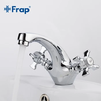 Frap Ezüst Bronz fürdőszoba berendezési tárgyak Medence Csaptelep Kettős kezelni, hideg-meleg víz érintse meg a keverő, a fürdő szoba torneira grifo F1024