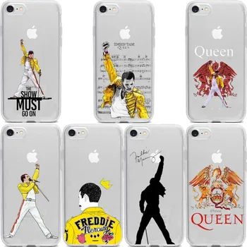 Freddie Mercury Rainha banda Qualidade Luxus Telefon Esetében para iPhone 8 7 6Plus 12pro MAX XS max 11pro MAX 12mini szilikon coque közelében