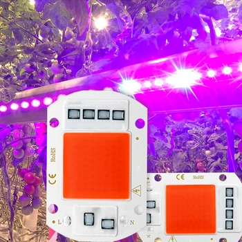 Nő LED Fény Teljes Spektrumát COB LED Chip AC 110V, 220V Nem kell driver Növény Lámpa Beltéri Növény Fény Csemete Növekszik Lámpa