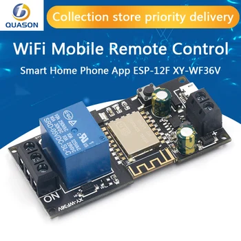 Sinilink WIFI mobil telefon távirányító relé modul DC6V~36V smart home telefon APP ESP-12F XY-WF36V