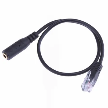 Új Fekete 3,5 mm-es Fülhallgató Fülhallgató, Audio Kábel Női RJ9 Jack Adapter Átalakító PC Headset Telefon