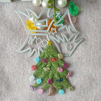 Új Karácsonyi fa, fém vágó meghalni penész scrapbook dekoráció dombornyomott fotóalbum dekoráció kártya készítés DIY kézműves