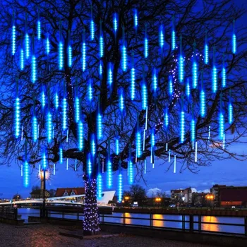 Új Év 30/50/80cm Szabadtéri Meteorzápor Eső 8 LED Csövek String Fények, Vízálló, A Fa, a Karácsony Esküvő Party Dekoráció