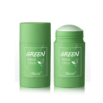 1@# Tisztító Zöld Bot Zöld Tea Tisztító Maszkot Agyag Stick Maszk Olaj Ellenőrző Anti-Akne Padlizsán Fogfehérítés Bőrápoló Maszk