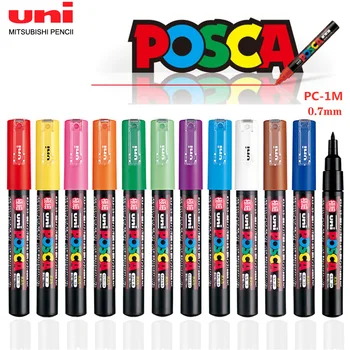 1 UNI Labdát POSCA PC-1M Jelölő toll POP poszter pen/Graffiti hirdetés 0,7 mm art írószer multi-szín választható