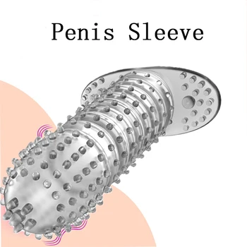 12cm Pénisz Extender Ujja Újrafelhasználható Óvszert a Pénisz-Masszázs Klitorisz Stimulátor Szex Termékek, A Férfiak Szex Játékok