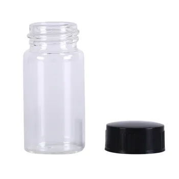 1db 20ml kisebb labor üveg üveg üveg tiszta edényben fekete csavaros kupakkal