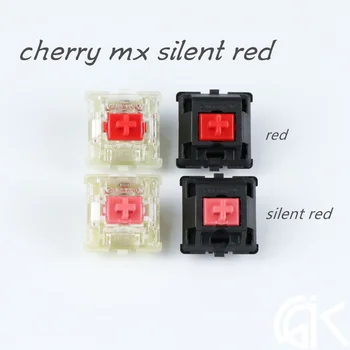 1db eredeti Cseresznye kapcsoló tengely mechanikus billentyűzet MX csendes piros csendes rózsaszín tengely néma tengely