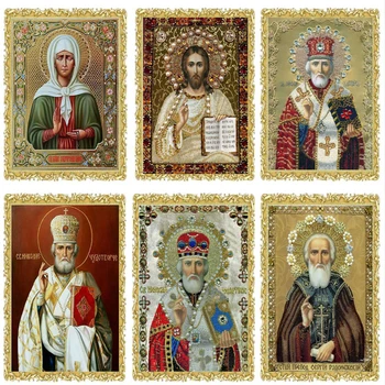 2020 Szent Sergius a Radonezh Gyémánt-Mozaik Vallás DIY 5D Gyémánt Hímzés Klasszikus Kézműves Kristály Gyöngy Gyakorlat Ortodox fc127