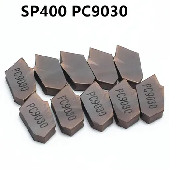 20DB fordult eszköz SP400 PC9030 4mm magas minőségű karbid penge fém esztergálás eszköz SP400 eszterga szerszám alkatrészek CNC and grooving eszközök
