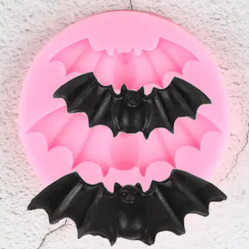 3D-s Denevérek Szilikon Penész DIY Halloween Csokis Muffin Formához Topper Fondant Formákat a Torta Díszítő Eszközök Candy Polimer Agyag Penész