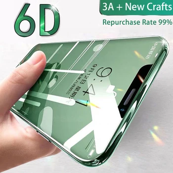 3D Ívelt 9H képernyővédő fólia 6D Teljes Borító Edzett Üveg iPhone 6 6 7 8 Plusz X XR Xs 11 12 13 mini Pro Max SE 2020 Legjobb