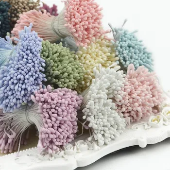 400pcs 5mm Mini Stamen Matt Kézzel készített Mesterséges Virágokat Az Esküvői Buli lakberendezési DIY Virág, Koszorú Kézműves Kiegészítők