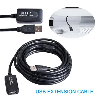 5/10/15/20M USB 2.0 Kábel Hosszabbító Kábel Vezeték Kábel Extender Jel Erősítő Extender Kábel Monitor Projektor Egér, Billentyűzet