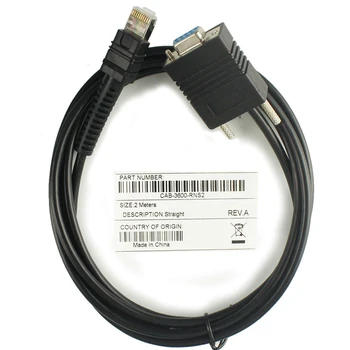 5V 2M RS232 Soros Egyenes Kábel Kompatibilis a Zebra LI3608 LI3678 DS3608 DS3678 Vonalkód olvasó Kábel