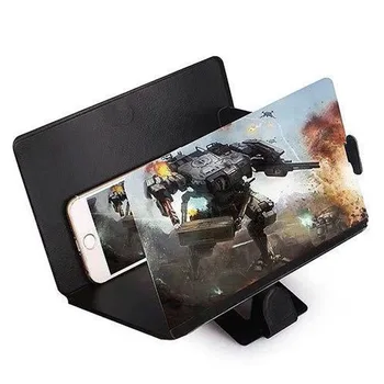 8 inch sugárvédelmi 3D-s mobil telefon képernyőjén erősítő mobiltelefon tartó HD képernyő-videó bőrtok nagyító