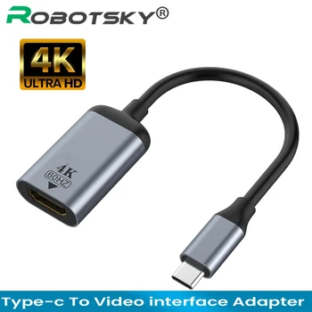 A 4K de USB-C VGA/DP con, HDMI-kompatibilis DP Kábel tipo Ca HDMI Thunderbolt 3 adaptador para MacBook Pro Samsung S20 4K UHD USB-C