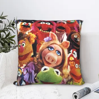 A Muppet Show vintage leadott retro TV Párnát Poliészter lakberendezés párnahuzat Haza párnahuzat 45*45cm