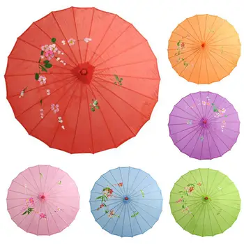 A nők Esőben Esernyő Kínai Esernyő délről északra Selyem Tánc Dekoratív Bambusz Esernyő Olaj, Papír Esernyő napernyő 37*56cm