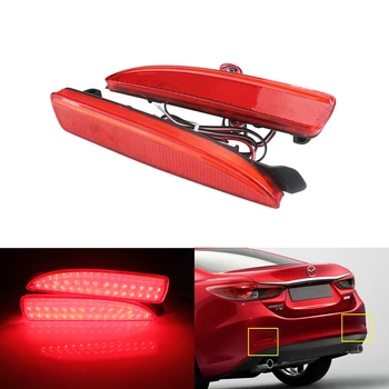 ANGRONG 2X Piros LED Hátsó Lökhárító Reflektor Farok Fék Ne Ködlámpa Mazda 2 3 DY Axela BM BK Mazda 5 6 CR19 Atenza GJ