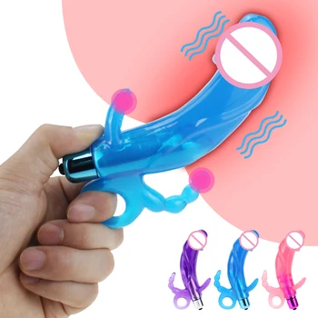 Anális Fenék Klitorisz Stimulátor Zselés Dildo Pénisz Vibrátorok G-Pontot Erotikus Női Maszturbátor Hüvelyi Masszírozó Szexuális Játékszerek Nőknek