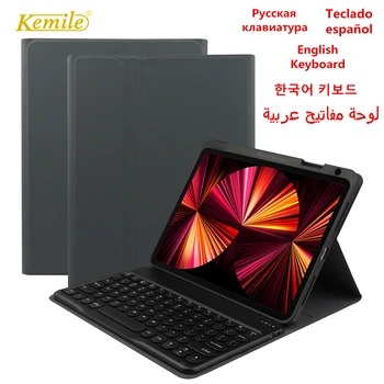 Arab Keyboard Case for iPad Pro 11 2021 Levegő 4 10.9 7. 8. 9 10.2 2021 Levegő 3 10.5 Pro 10.5 Fedezze W tolltartó Billentyűzet