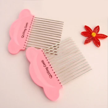 Aranyos Quilling Papír Comb Eszköz Paper Craft Eszköz Műanyag Létrehozva Hurkok Tartozék Kínálat Kézzel készített Kreatív Kézműves DIY