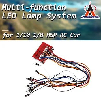 AUSTAR AX-003 Multi-function Ultra Fényes LED Lámpa Rendszer Készlet 1/10 1/8 RC Autó HSP TAMIYA CC01 Axiális SCX10 D90