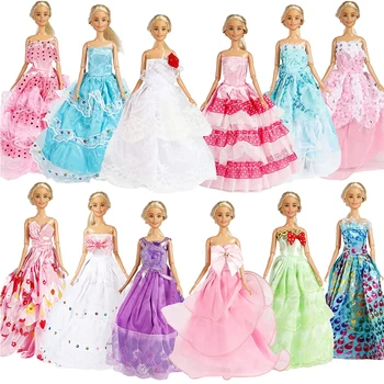 Barbie Baba Ruhák, Divat Noble Estélyi Ruha Kézzel készített Hercegnő Ruha Vacsora Ruha Illik BJD,Blythe,Baba Kiegészítők Játék