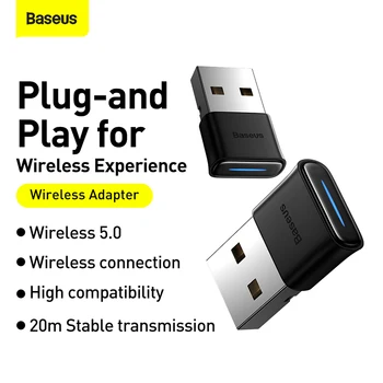Baseus USB Bluetooth Adapter Hardverkulcsot a Számítógép, PC PS4 Egér Aux Audio Bluetooth 4.0 4.2 5.0 Hangfal Zenei Adó Vevő