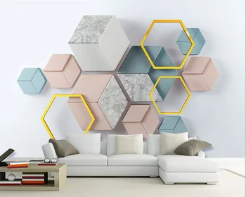 beibehang Szabott modern sztereó modern minimalista geometriai márvány mozaik TV háttér cucc de parede háttérkép