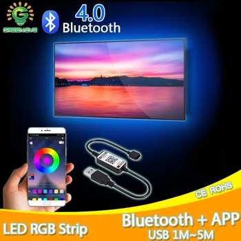 Bluetooth RGB LED Szalag 5V USB TV LED Szalag világítás SMD5050 2835 5M 1M 2M 3M 4M Dióda Szalag Rugalmas Neon LED Szalag TV Háttérvilágítás