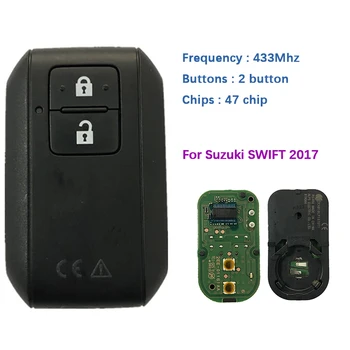 CN048007 Eredeti 2 Gombot, kulcstartó, A Valódi Suzuki SWIFT 2017 Távoli Kulcs 315/434 Mhz chip 47