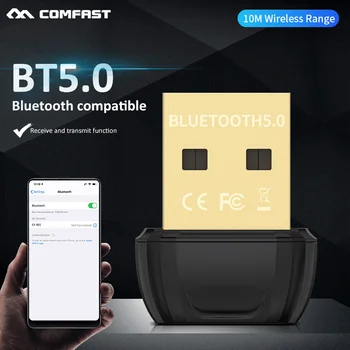Comfast Mini Vezeték nélküli USB Bluetooth Adapter Adapter Bluetooth5.0 Audio Receiver Adó PC Hangszóró Egér Laptop CF-B01