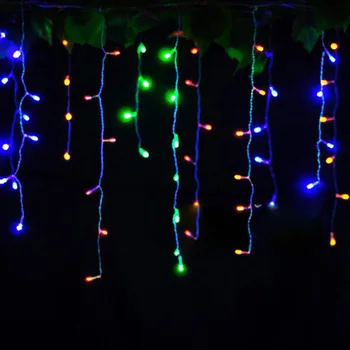 Csatlakozó 4M x 0,4 M 0,5 M 0,6 M led függöny jégcsap string led lámpák tündérfény Karácsonyi lámpák Jégcsap Fények Karácsonyi Esküvő Party