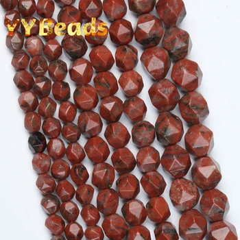 Csiszolt Szezám Piros Jaspers Gyöngyök Természetes Vörös Jaspers Kő 6-10mm Laza Gombok, Gyöngyök Ékszerek Készítése DIY Karkötő 15