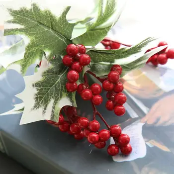 Divat Mesterséges Növény Berry DIY Haza Fél Karácsonyi Dekoráció Esküvői Fotózás, Kellékek Hamis Virág Láda Növény Fal