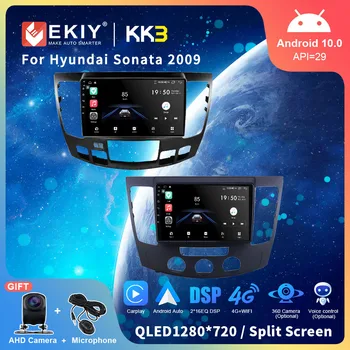 EKIY A Hyundai Sonata 2009 autórádió Android 10 Multimédia Lejátszó 1280*720 QLED Navigációs GPS Autoradio Carplay 2 Din DVD