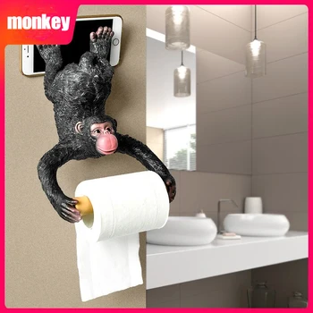 Európai stílusú fürdőszoba majom szövet jogosultja Roll jogosultja Wc papír tartó Gyanta vízálló papír tartó falra