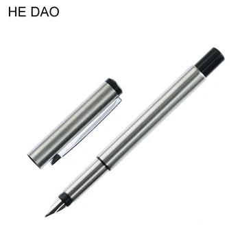 Ezüst Fém Vektor Fountain Pen 0,5 mm Heggyel Teljes Fém Toll Üzleti Ajándék Írás Kalligráfia irodaszerek Iskola Supplie