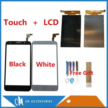 Fekete Fehér Szín Az Alcatel Pixi 4 4G LTE OT5045 OT5044 5045A 5045D 5045G LCD Kijelző + Touch Digitalizáló Szalaggal Eszközök