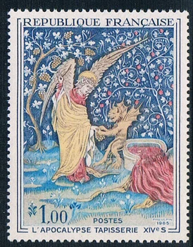 FR3012 Franciaország Bélyegző 1965 Art Sorozat Felvilágosodás Angyal Falfestmények 1db Új Vésett postabélyeg Gyűjtemény MNH Bélyeggyűjtés