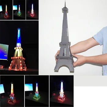 Fény Kocka Készlet Eiffel-Torony LED Zenei Spektrum Elektronikus DIY Termelési Alkatrészek DIY KÉSZLET Kreatív Ajándék DIY Dekoráció