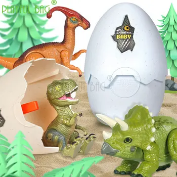 Induktív világítás, a zene, a Jurassic szimuláció dinoszaurusz játékok a gyermekek intelligens érintés keltető tojás Fesztivál ajándék vd04
