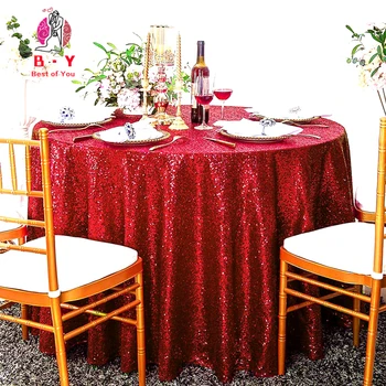 Kerek piros flitter terítő tér terítő, Rose gold terítő az asztalon, használt buli, esküvő, születésnap decortion 6.3