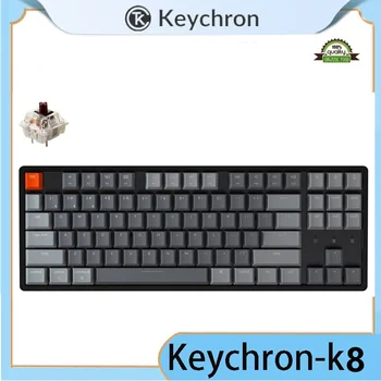 Keychron k8-nál a J Eredeti Vezeték nélküli Bluetooth-Mechanikus Billentyűzet Gateron Hot-Swap Kapcsoló RGB Háttérvilágítás Alumínium Keret Mac