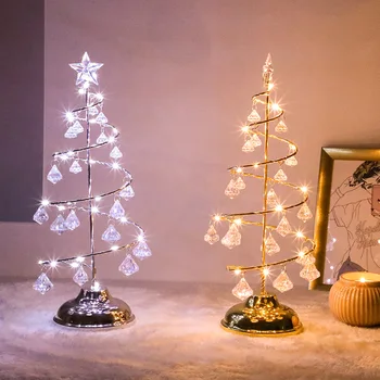 Kristály karácsonyfa LED Beltéri Dekoráció tündérfény Hálószoba String Fények, a Barátnőm Gyerek Baba Ajándék Új Év